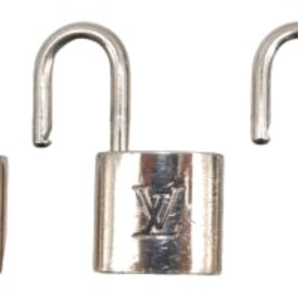 Louis Vuitton Lock Silver Brass Authentic NO KEY Necklace Bracelet Charm
